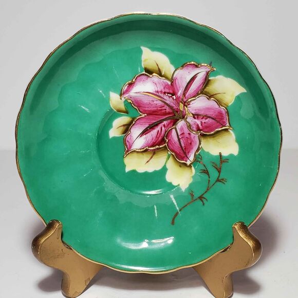 Teacup and Saucer Pink Flower Vintage - Picture 4 of 10